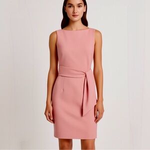 ALICE + OLIVIA Virgil Blush Pink Bateau Neck Tie Waist Dress Sz 4🧡